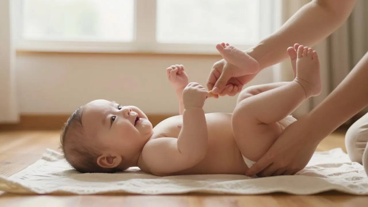 Jak cvičit s 6 měsíčním miminkem: jednoduché pohyby pro rozvoj a pohodlí
