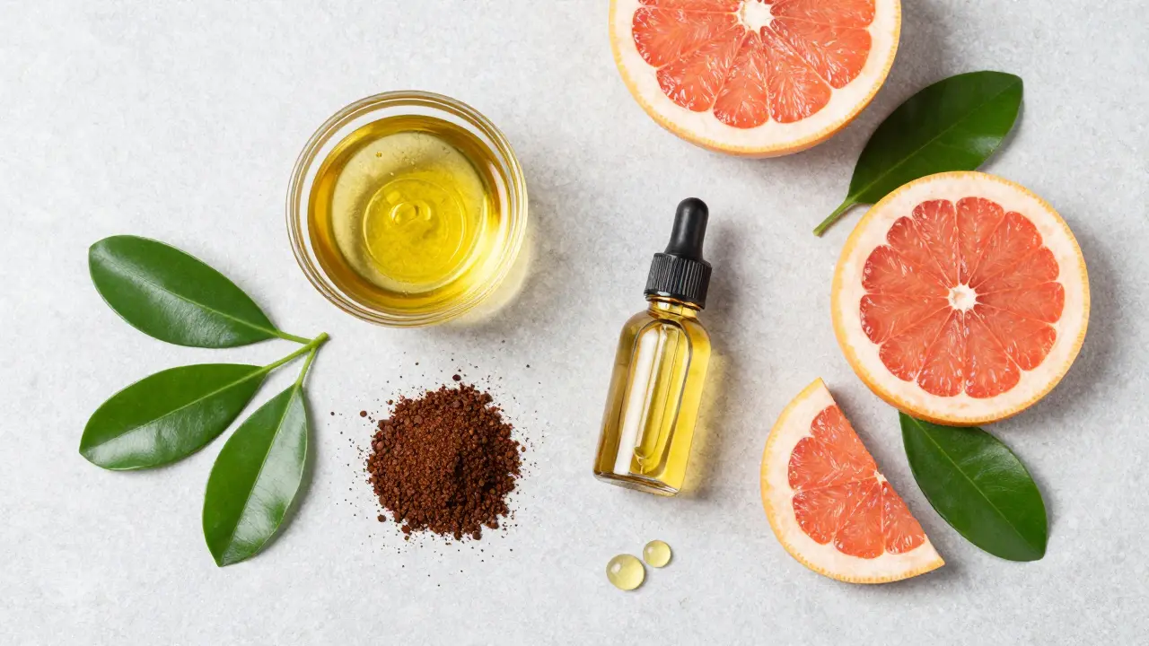 Arganový olej, grapefruit a káva pro péči o pleť